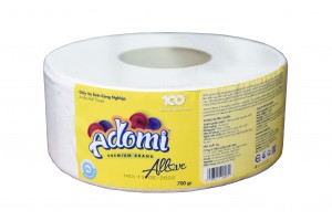 Mini jumbo roll Adomi Allove 700g 2-ply